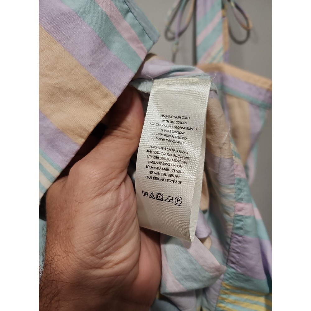 Free People NWT Dress Womens L Sundress Midi Pastel Combo C8130 Sleeveless New - Picture 9 of 13